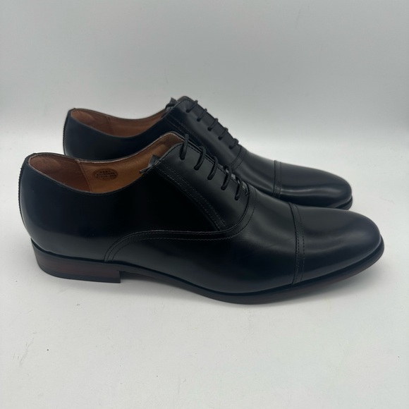 BRAND NEW Desai Classic Oxford Black Leather Dress Shoes, Mens EU 44, US 11 - Picture 2 of 8